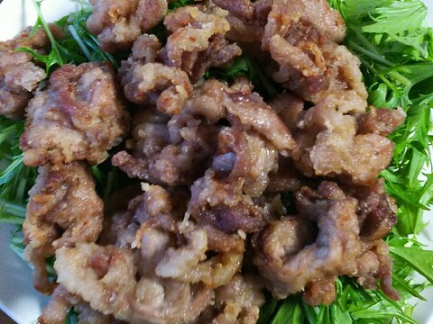 豚肉で唐揚げ♪(砂糖塩味)